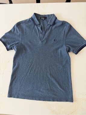 Fred Perry blue Polo with Contrast Tipping